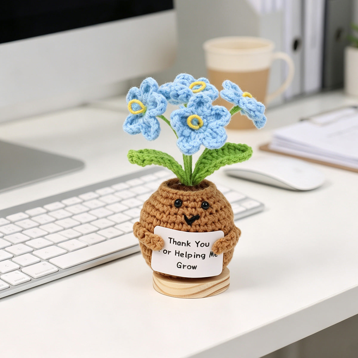 Crochet fait main Mini Poted Forget-Me-Non