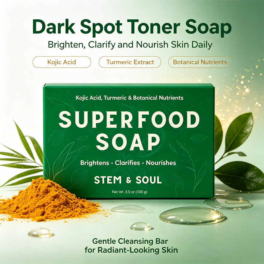Savon parfumé au citron curcuma pour le nettoyage du visage et la douche