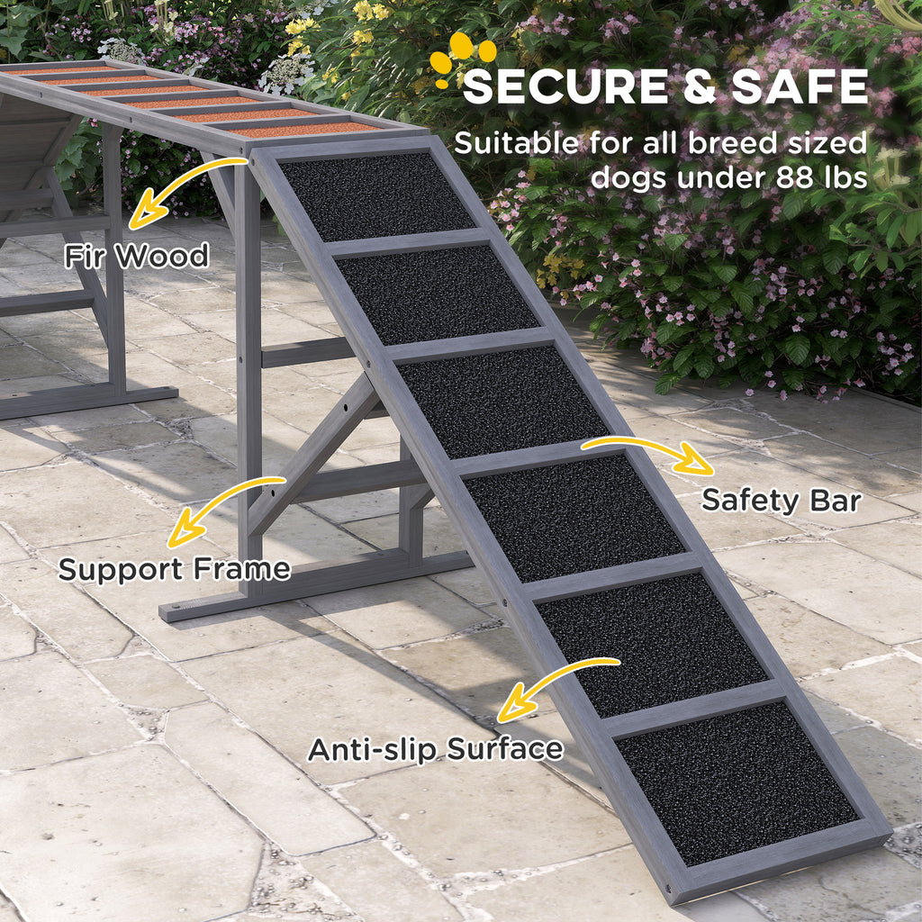 Ramp d'équipement d'agilité de chien avec barre de sécurité