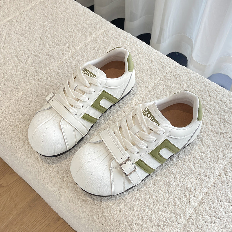 Super Soft véritable cuir femmes Allemand Trainer Chaussures Green Buckle Strap pied minceur Sp