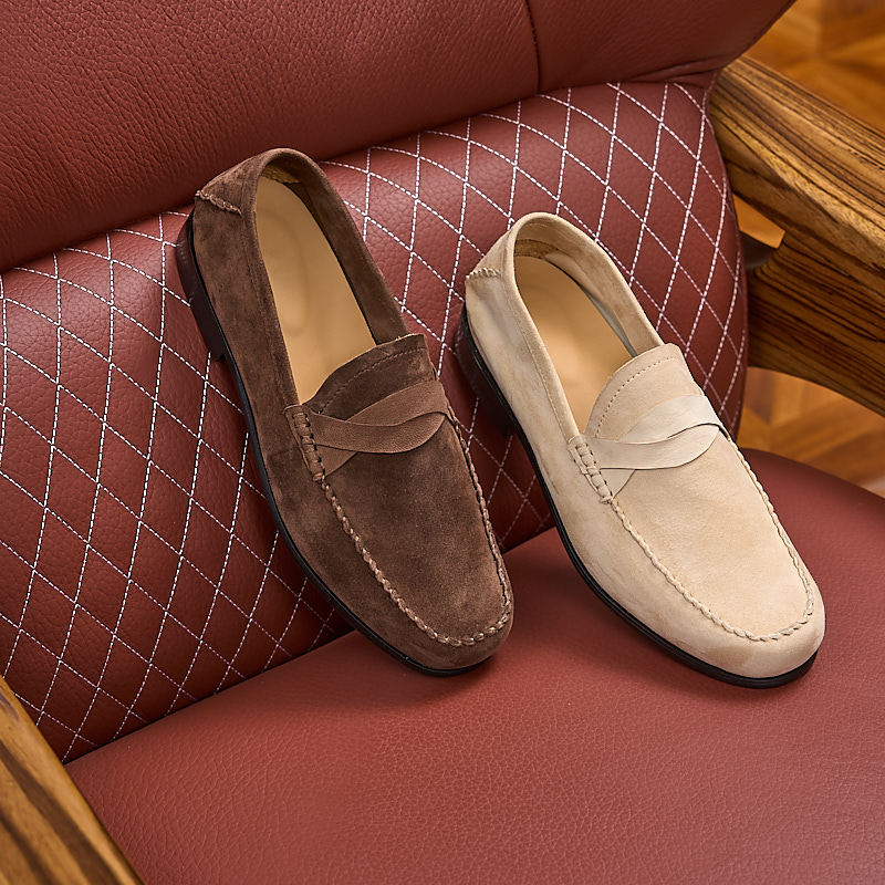 Pull-on Old-money-style Casual Chaussures respirantes en cuir