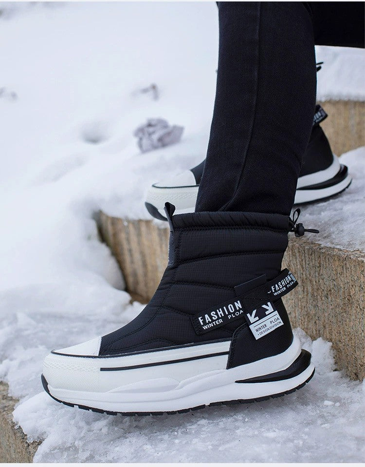 Doublure de laine d'hiver Waterproof Chaussures de coton Casual Hommes