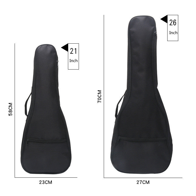 Sac à Piano Ukulele noir et coton Oxford Cloth