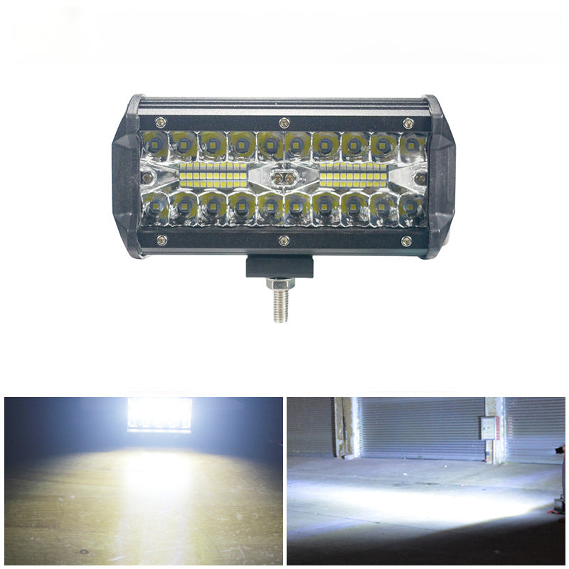 Surlignez Spotlight de voiture en plastique semi-alumine en trois rangées 120W