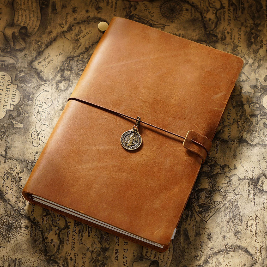 Carnet de voyage Cowhide Leather Journal Vintage