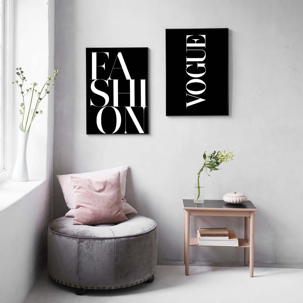 Accueil Mode Minimaliste Décoratif Affiche noir et blanc