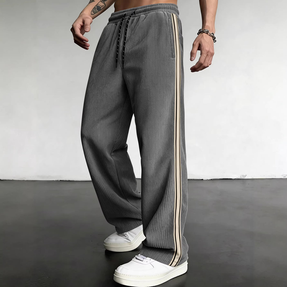 Pantalon respirant à cordon respirant Relaxed-fit Outdoor Casual Straight-leg