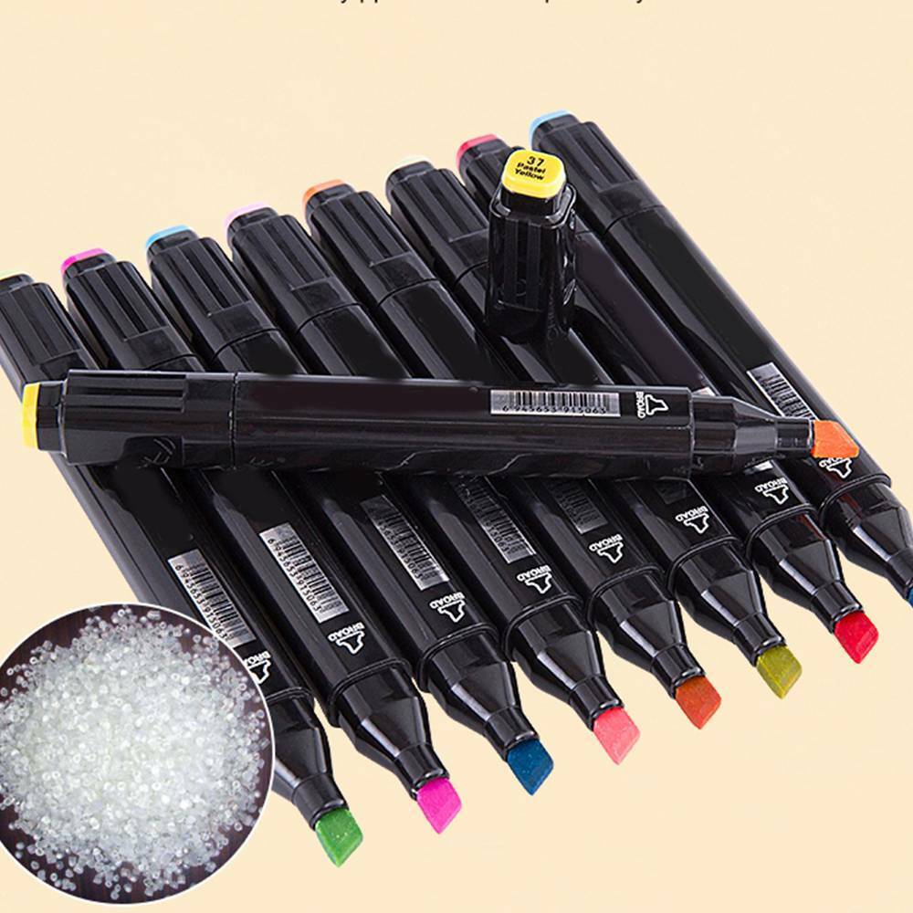 80 Farbe Acrylstifte Marker Set Stylo permanent bricolage Graffiti Sketch Dual Pen