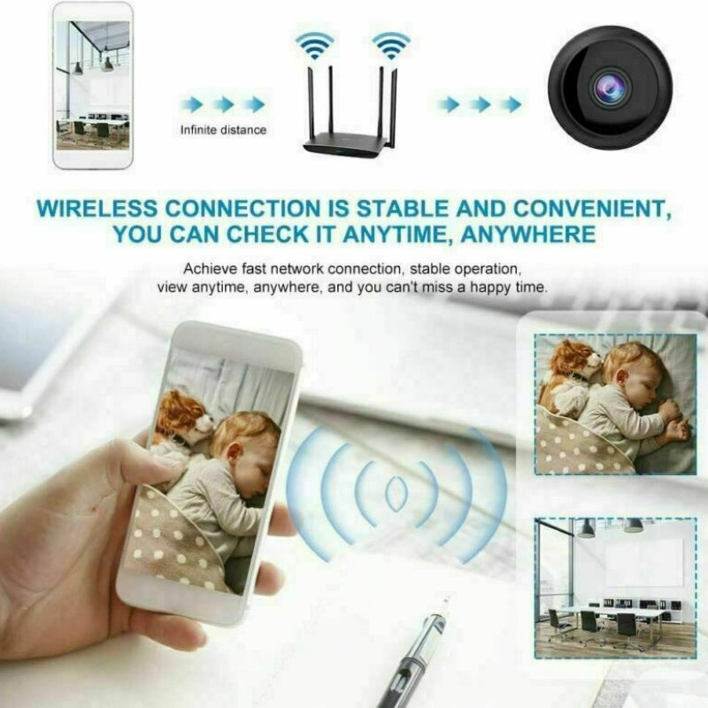 Mini caméra cachée Spy sans fil Wifi IP Maison Sécurité 1080P HD DVR Night Vision