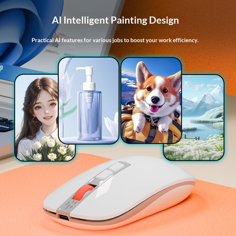 LF05 Wireless Bluetooth Mouse Une souris vocale intelligente AI de bureau à trois modes