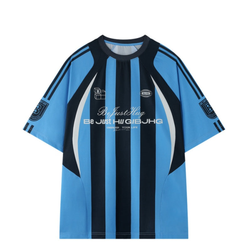 T-shirt à manches courtes rayée pour hommes Port sportif respirant pour l'été