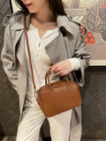 Top-grain leather bowling bag