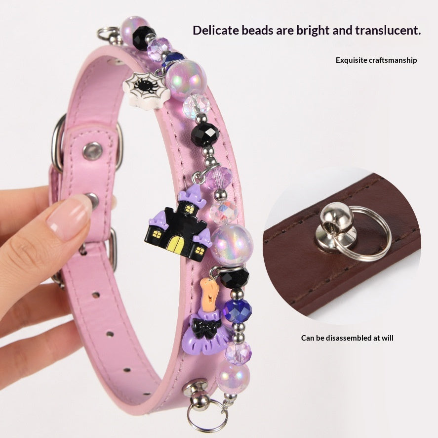 Collier de chat Niche Accessoire Collier d'Halloween avec embellissements perlés