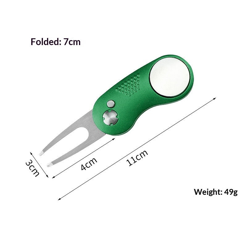 Fourche de balle de golf pliante métal aluminium-main