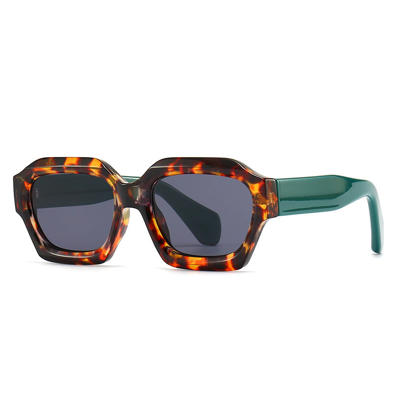 Lunettes de soleil européennes et américaines Irrégulier Polygon Trend Street Snap Modern Charm Retro Su