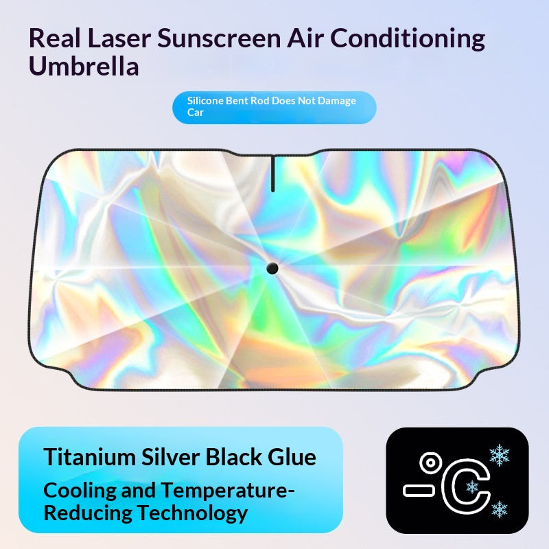 Car Sunshade Summer Laser Gradient Universal