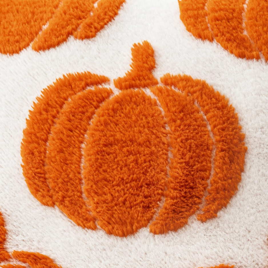 Oreiller de citrouille Couvertures Automne Décor 18x18 Ensemble de 2 Orange