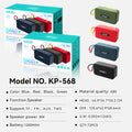 KP-568 Mini haut-parleur Bluetooth carré sans fil portable avec poignée Ca