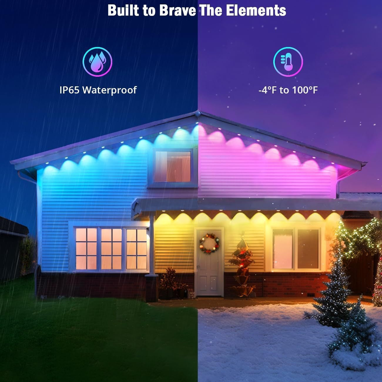 Extérieur Eave Light Smart Imperméable Patio de changement de couleur