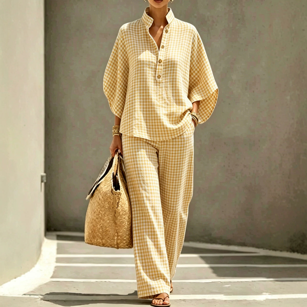 Women's striped shirt and pants