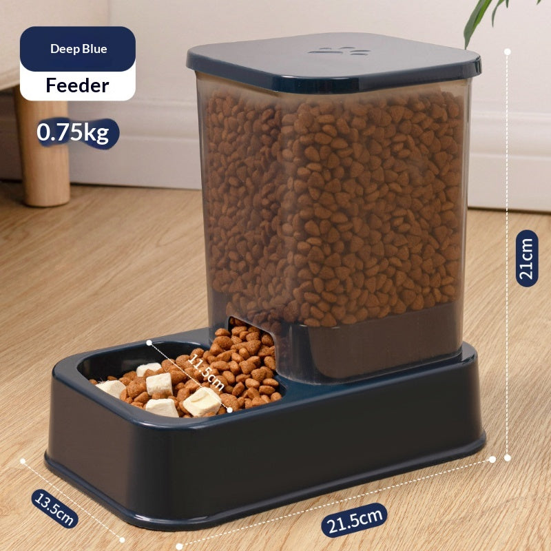 Cat Dog Bowl Food and Water Dispenser Automatic Dual-bowl Fooding Pet Supplies