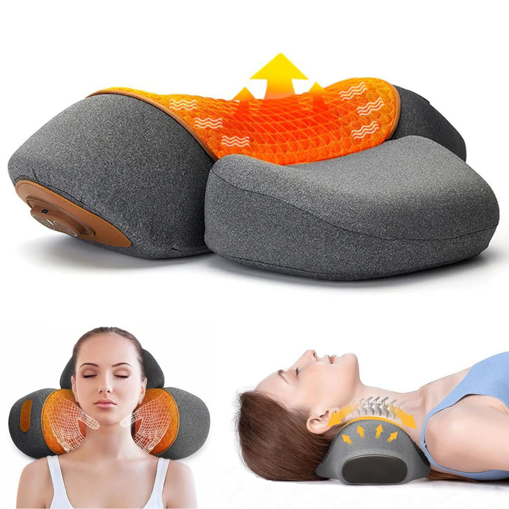 Oreiller de massage vibrant, chauffé et de traction