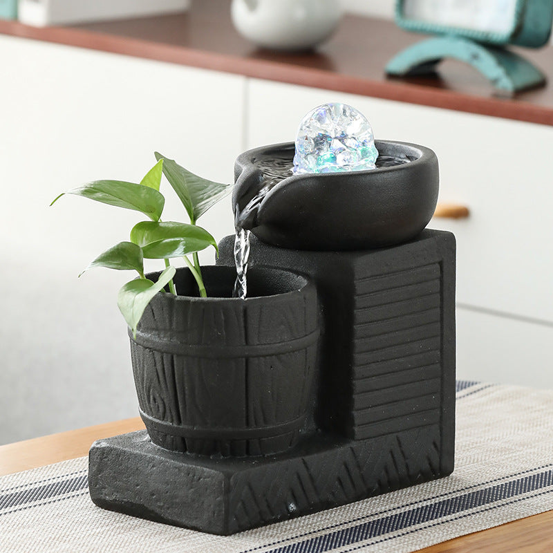 Fontaine décorative en céramique circulaire Petit humidificateur