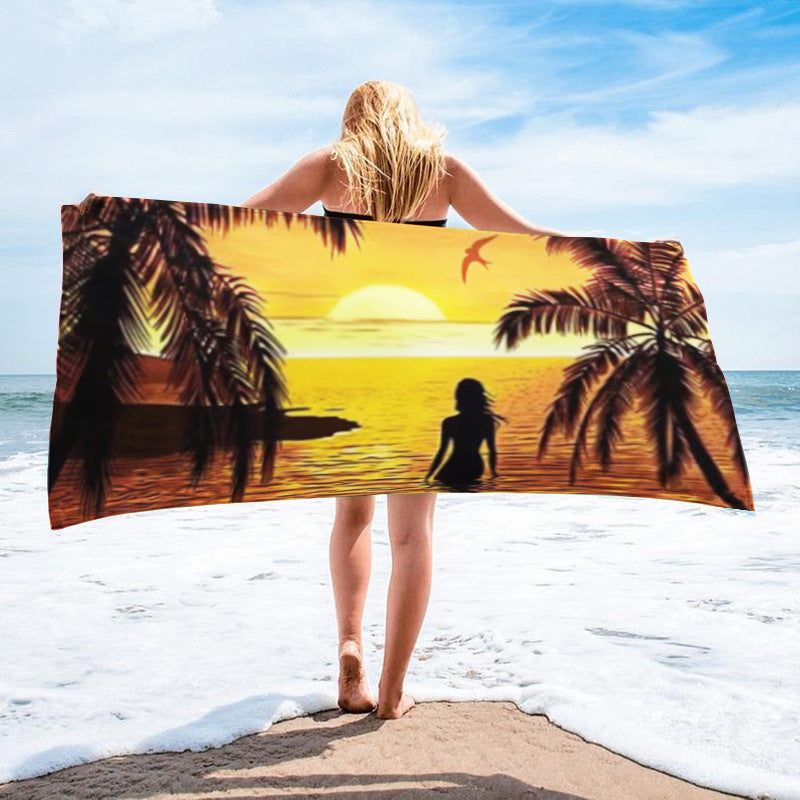 Serviette imprimée Seaside Vacation Beach Serviette de bain