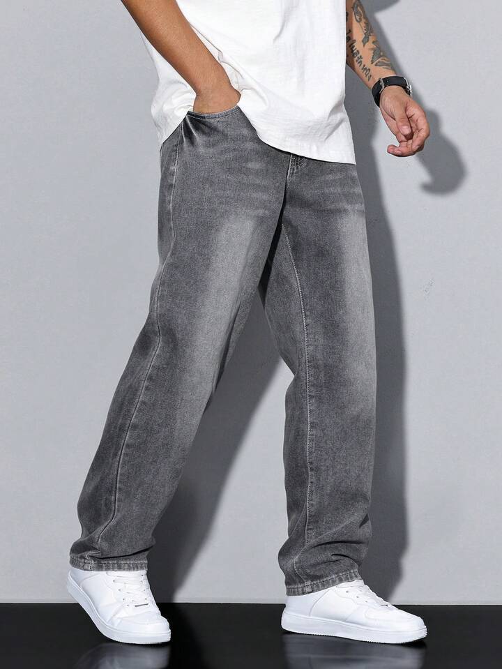 Jeans vintage lavés d'été pour hommes