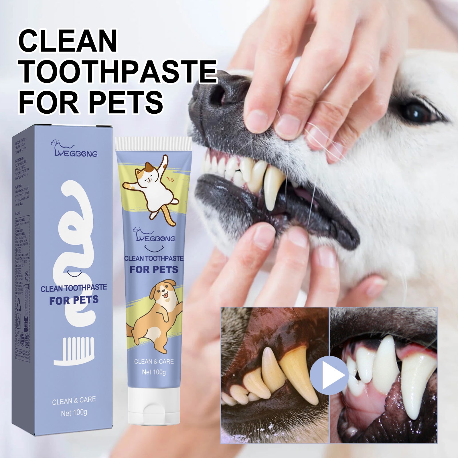 Dentifrice pour chien 100 ml, hygiène bucco-dentaire au quotidien