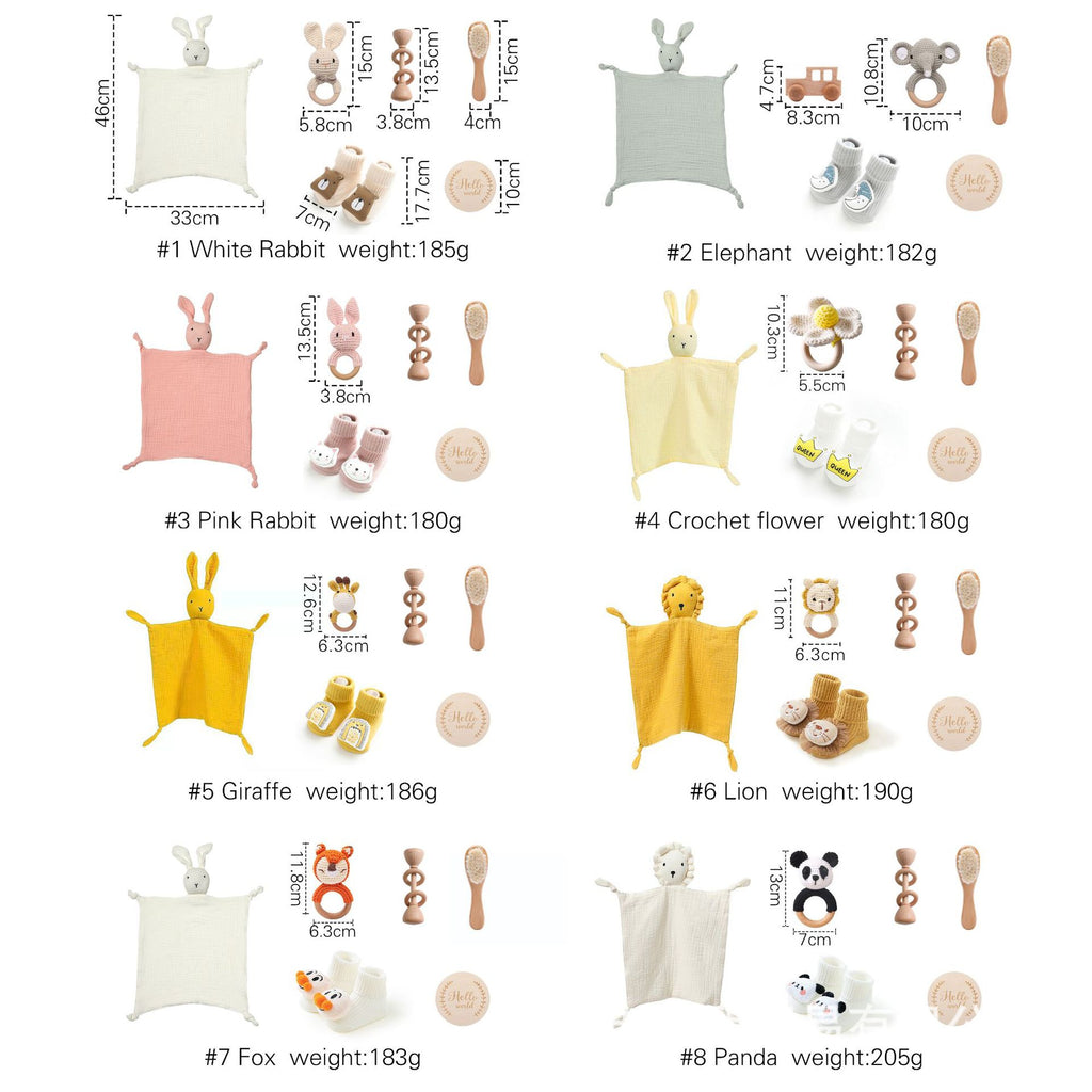 Ensemble cadeau de serviette de bain de lapin pour bébé Comfort Rattle