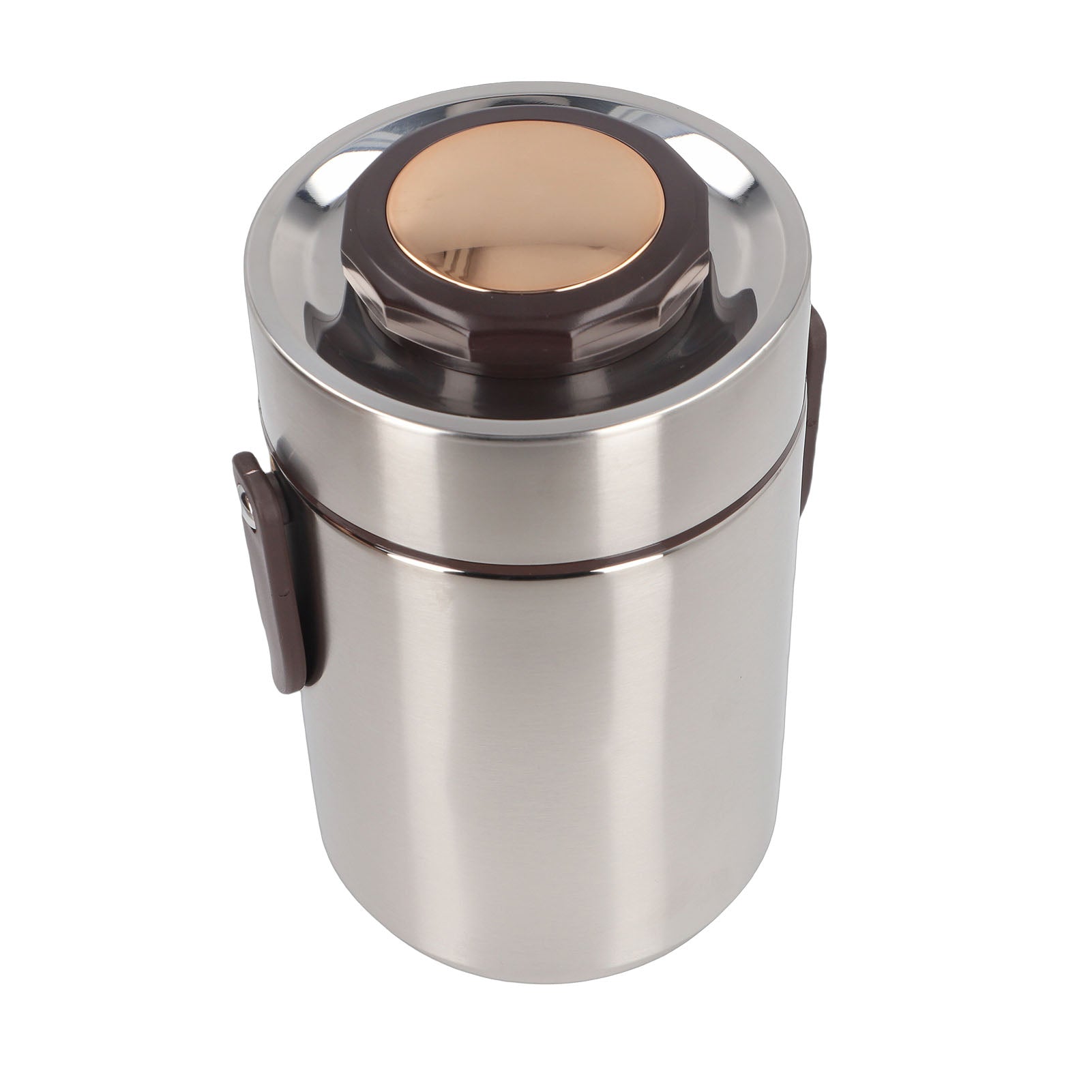 Pot d'aliments isothermes à vide 304 Acier inoxydable 2000ml Contenant d'aliments portatifs scellés à 3 niveaux