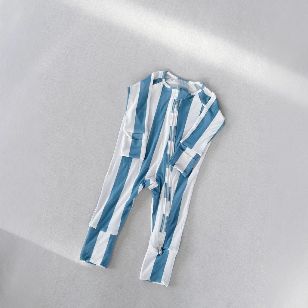 Arrivée Imprimé Bamboo à rayures Fibre Baby Onesie