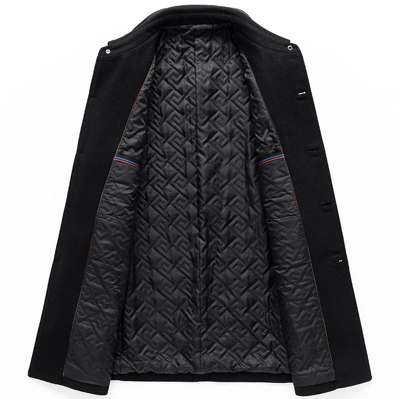 Lapel Hommes d'âge moyen Coat Woolen Coat