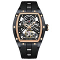 Boîtier en acier pour homme Montre mécanique automatique Full Hollow