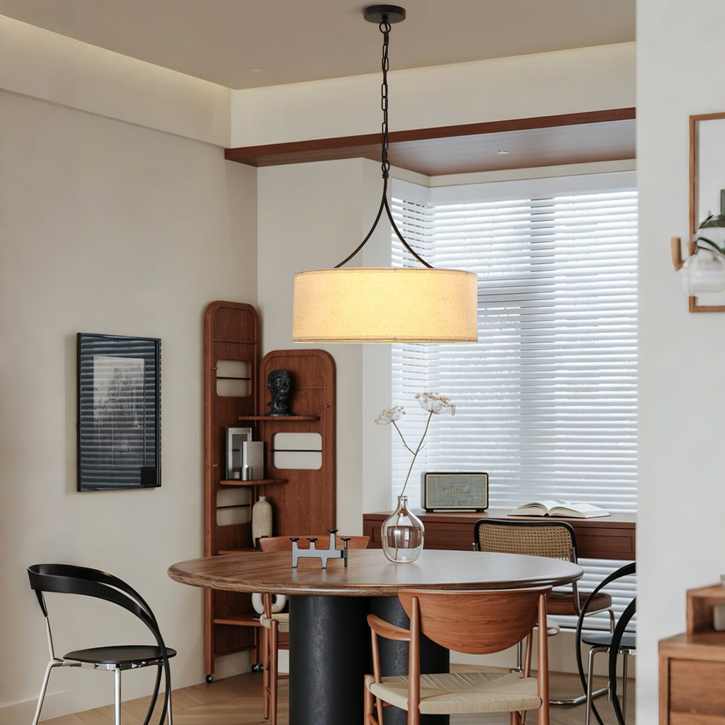 Lumière de pendentif moderne en tissu 3-Light