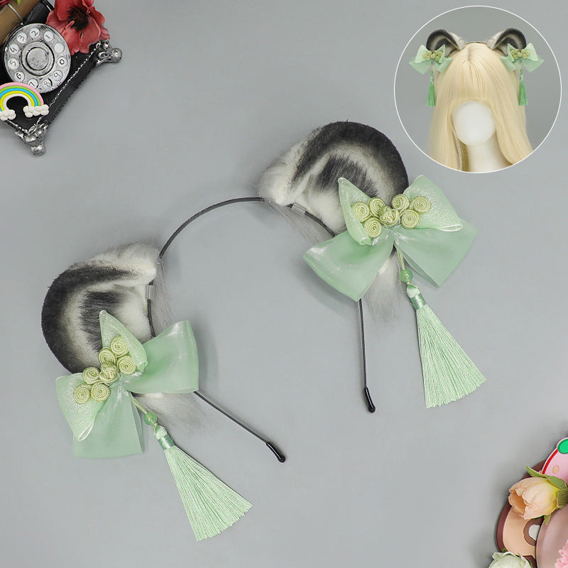 Style ancien Han vêtements chinois Tassel Lolita style chinois Panda animaux oreilles bande