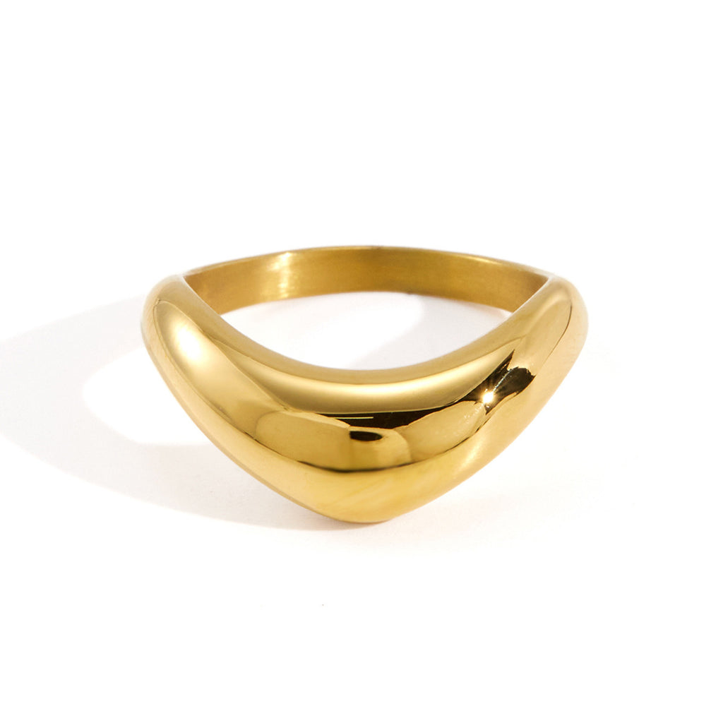 Bague en acier inoxydable en or 18 carats