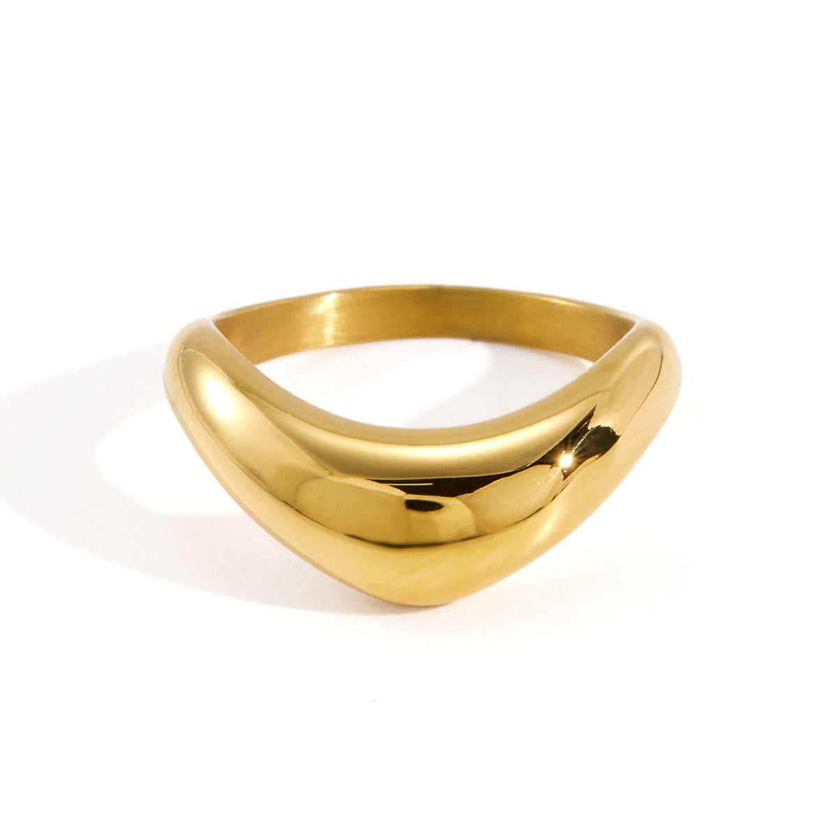 Bague en acier inoxydable en or 18 carats