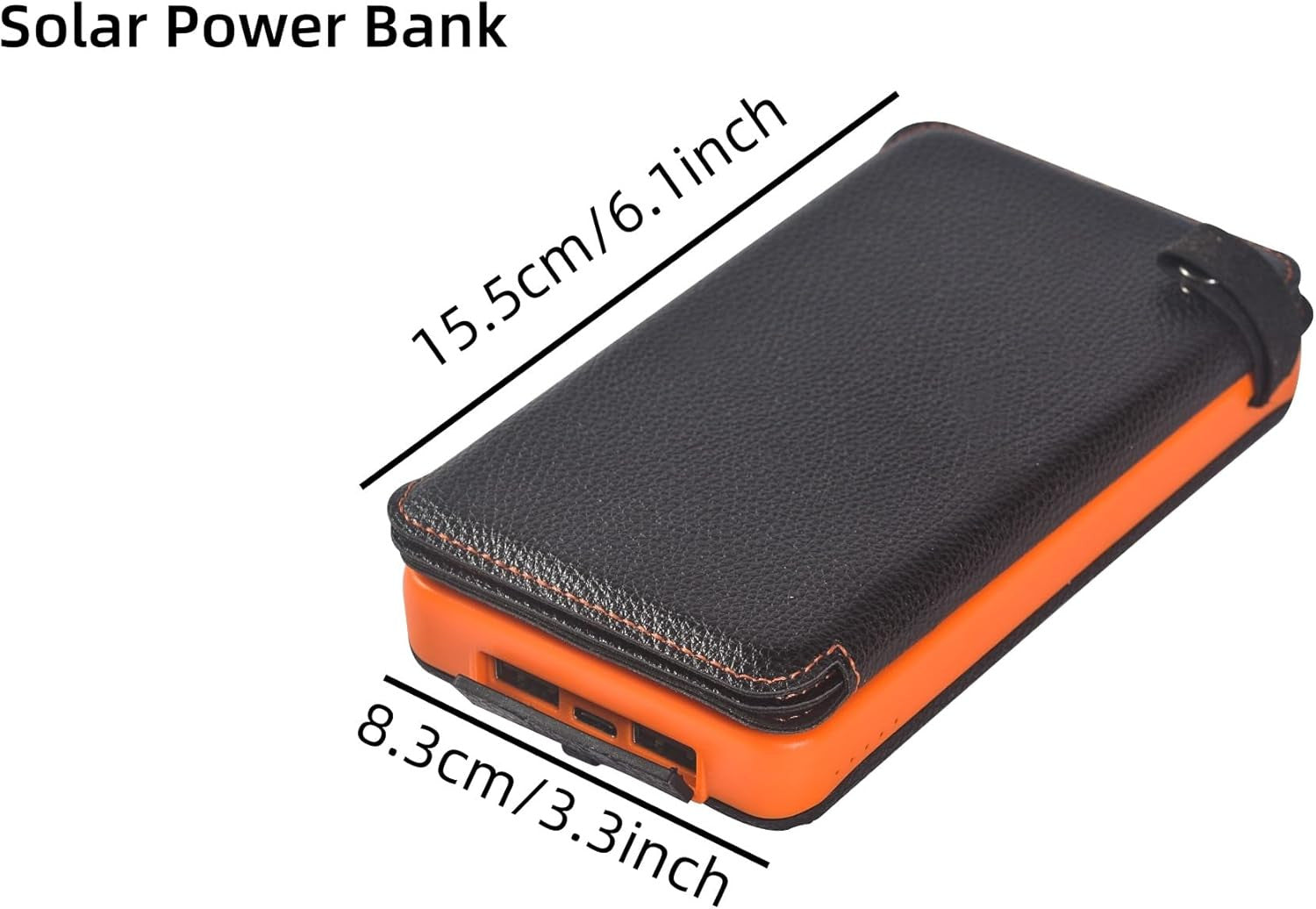 1o000mAh Solar Power Bank Chargeur de batterie 2USB LED étanche pour téléphone cellulaire