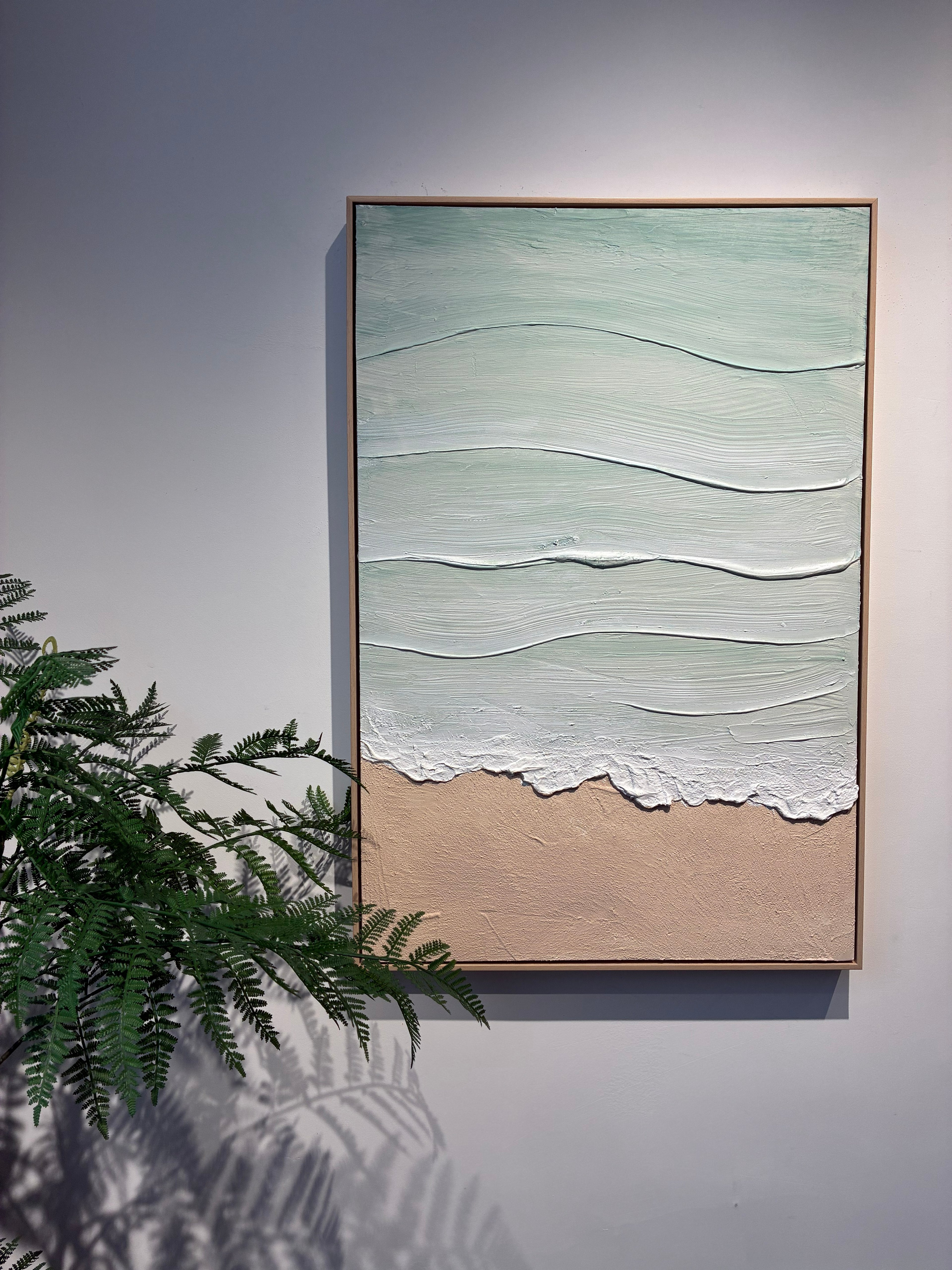 24x36 framed Coastal Beach Wall Art