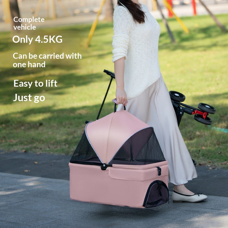 Poussette pour chiens et chats léger et pliable