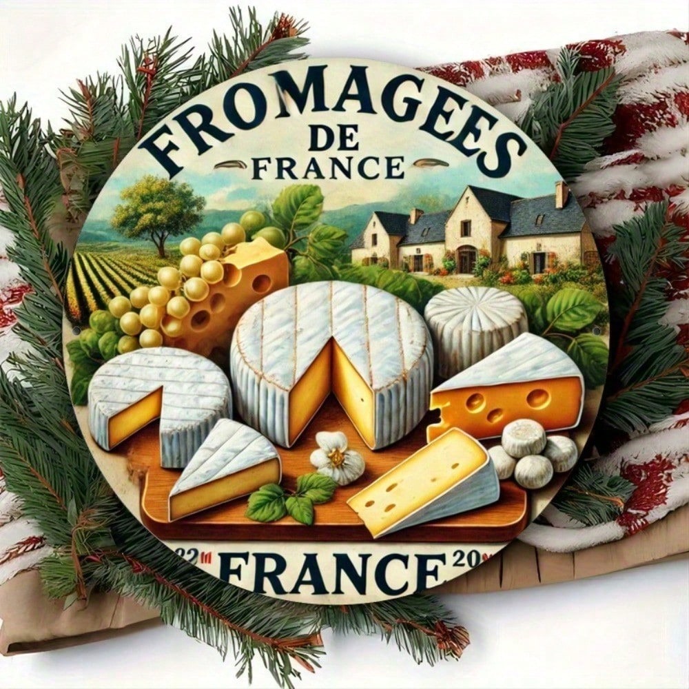 Ancienne enseigne d'étain fromage français