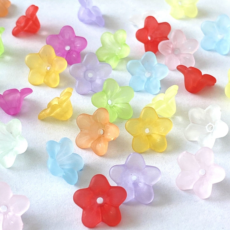 Perles 5-Petal Acrylique Matte