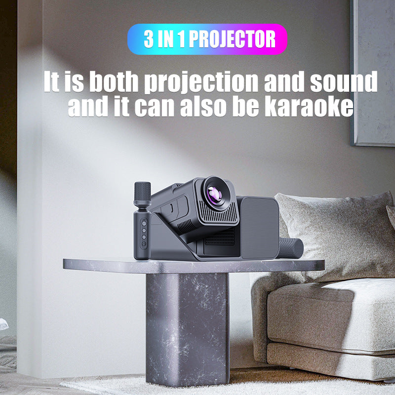 Projecteur de chant de karaoké avec microphone