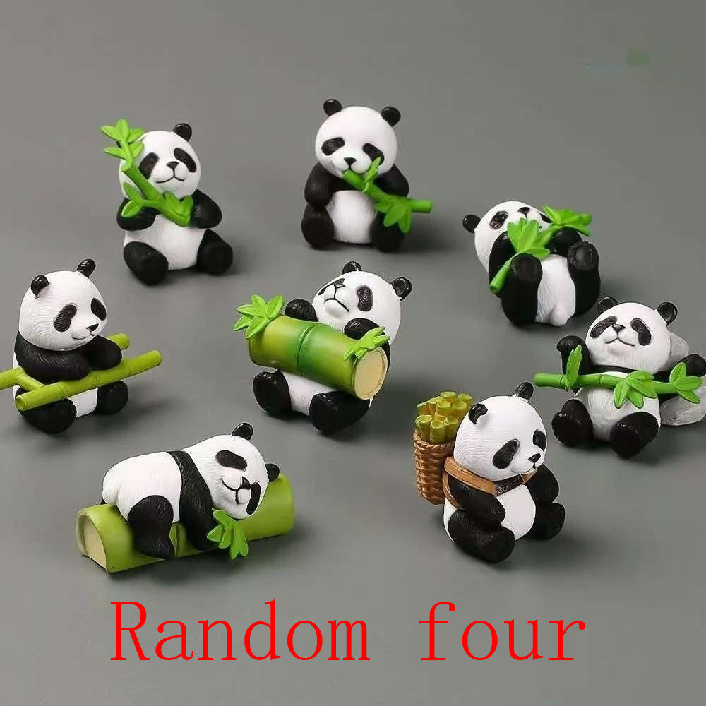 Ornement de bureau sac animal aveugle mignon Bamboo-Hugging Panda Doll Décoration de voiture