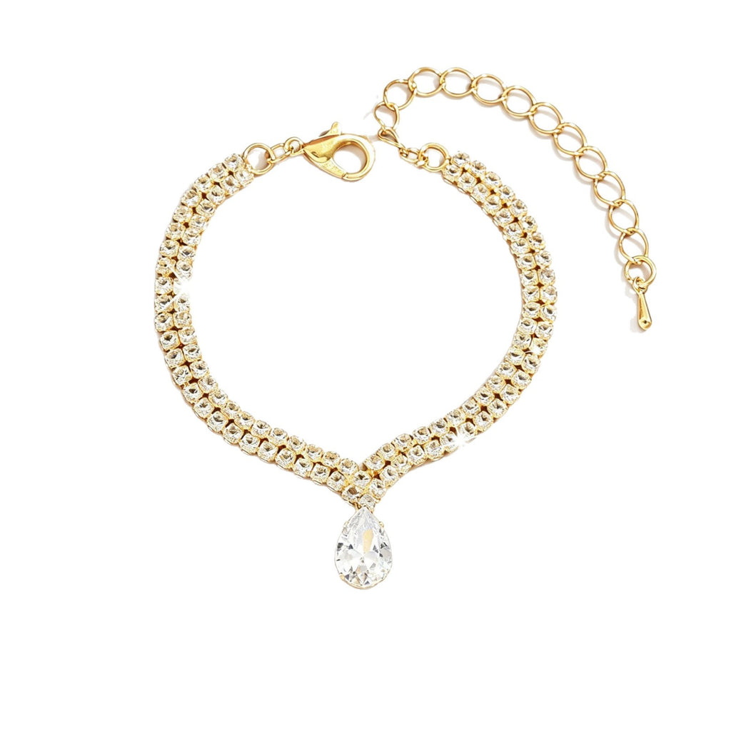 Eco-friendly Zircon Water Drop Bracelet