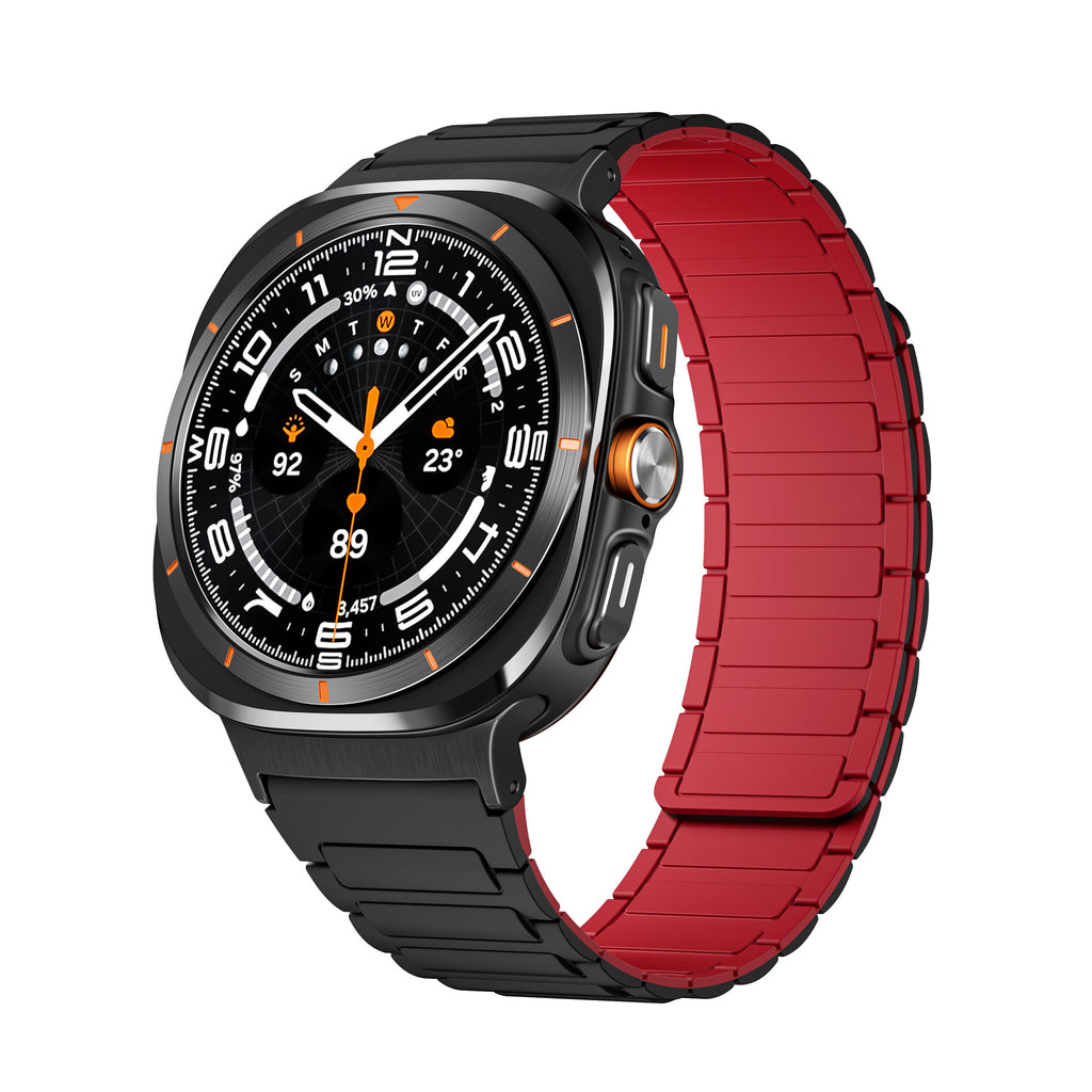 Bracelet de montre magnétique bicolore en silicone