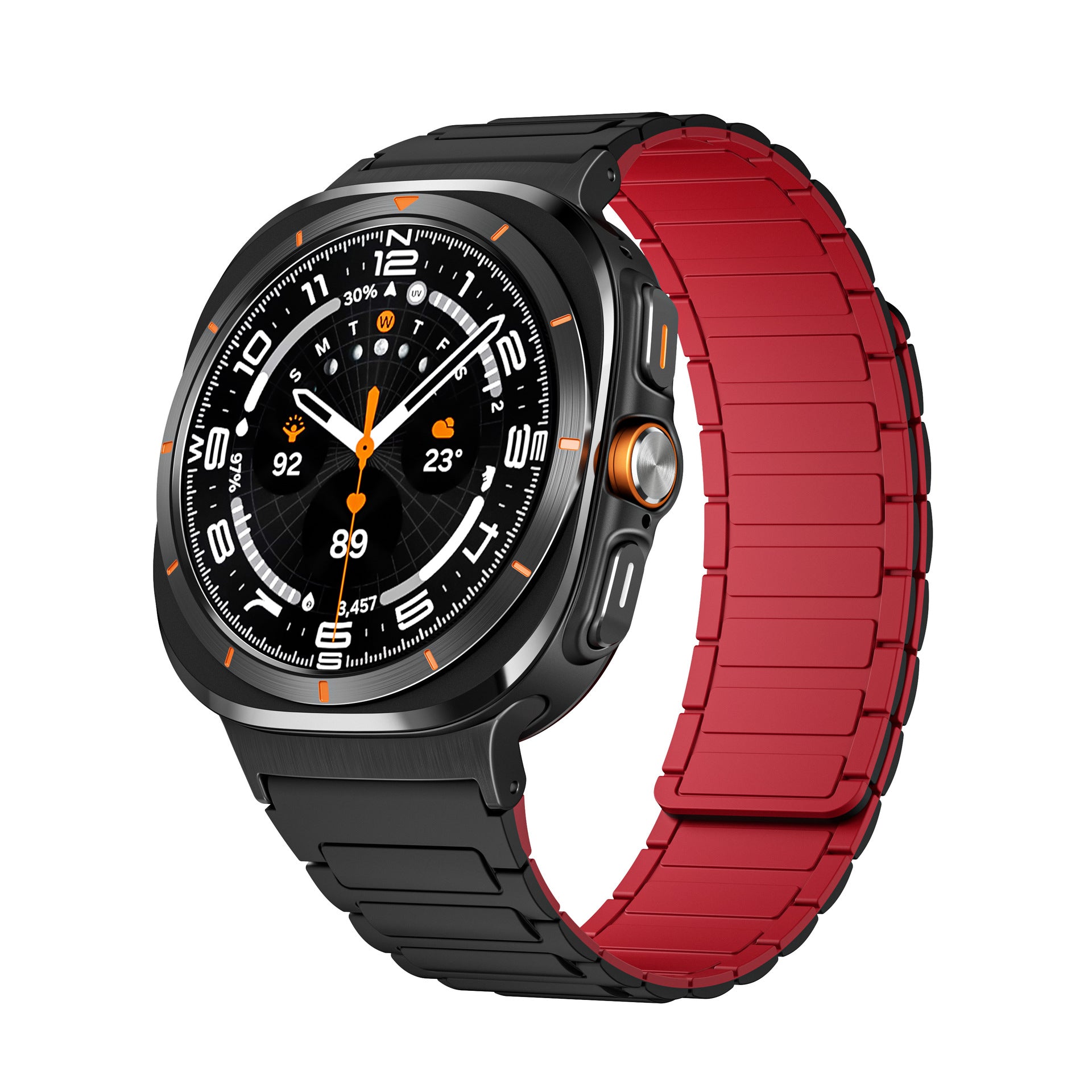 Bracelet de montre magnétique bicolore en silicone
