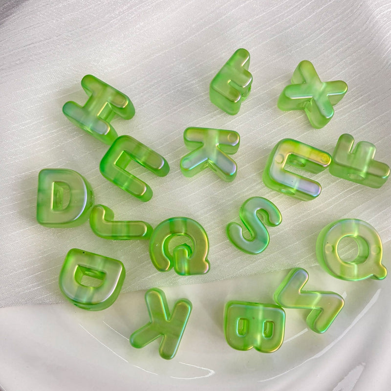 Perles lettre acrylique Matte irisés